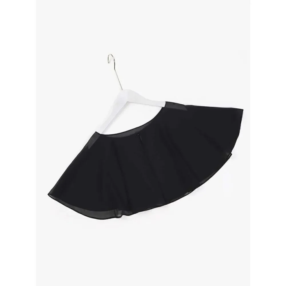 Mesh Evening Gothic Flapper 1920s Simple Black Shawl Wrap Cape NEW - Picture 16 of 16